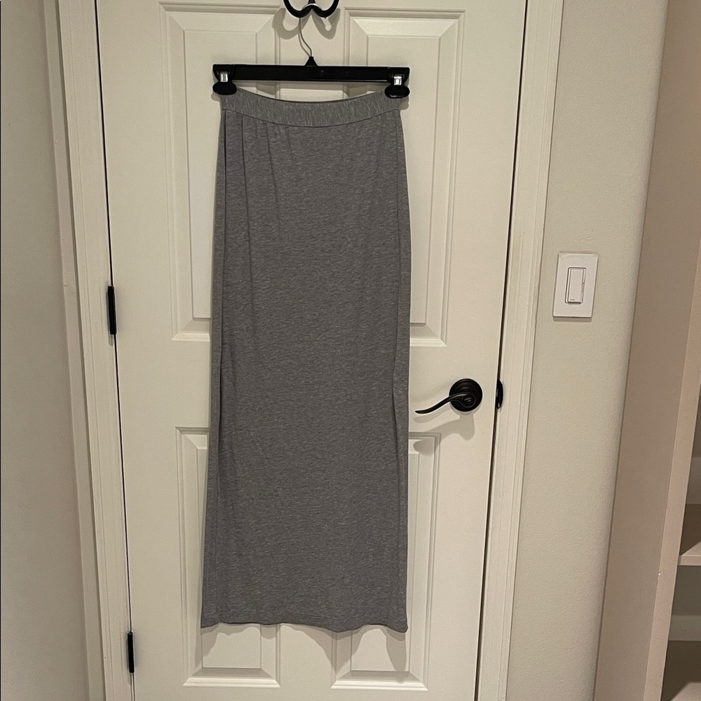 Elegant Gray Maxi Skirt